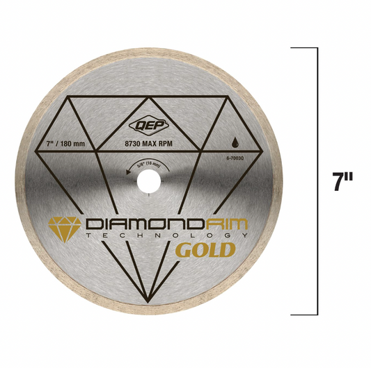 7" Diamond Blade Gold Series - Premium Cutting Tool for Precision Tasks
