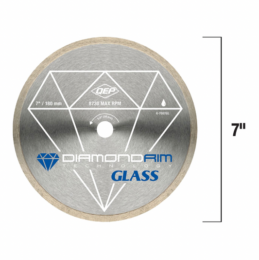 7" Diamond Blade Glass Series - Professional-Grade Cutting Tool for Glass and Tile