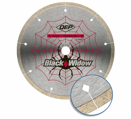 7" Black Widow Blade by QEP - Professional-Grade Diamond Blade for Precise Cutting