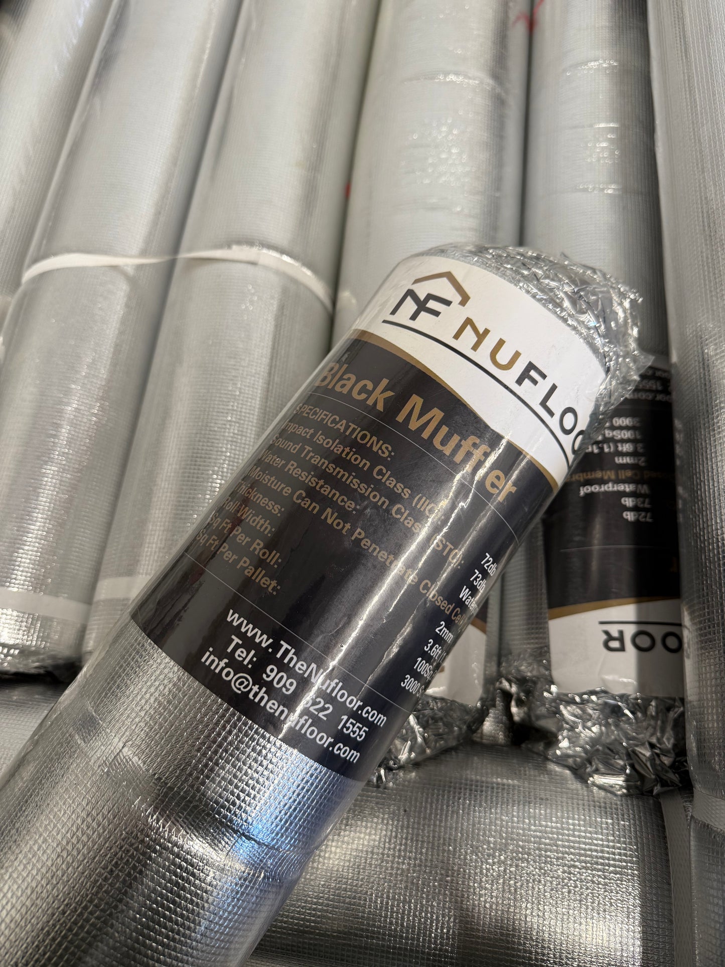 2mm Black Muffler Foam Underlayment (200sqft/Roll)