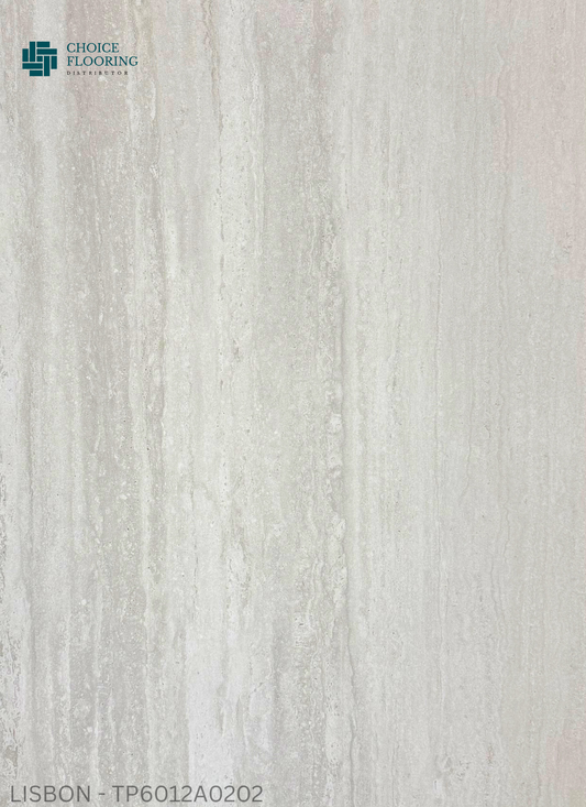 Textured gray flooring sample with CF logo and product code.