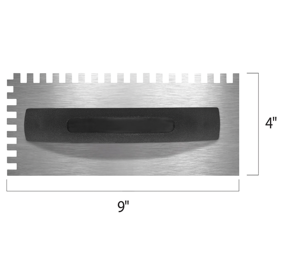 Standard Trowels Square-Notch and V-Notch QEP - Professional-Grade Tools for Precise Tile Installation