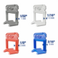 1/8" Tile Leveling Clips (500 PK) - Professional-Grade Solution for Precise Tile Installation